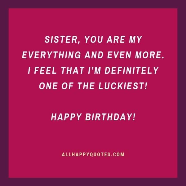 Birthday Quotation For Sister