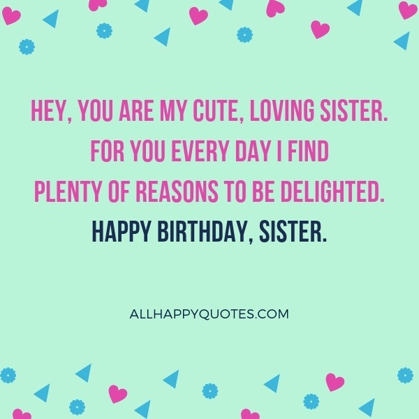 Birthday Wishes For Lovely Sister