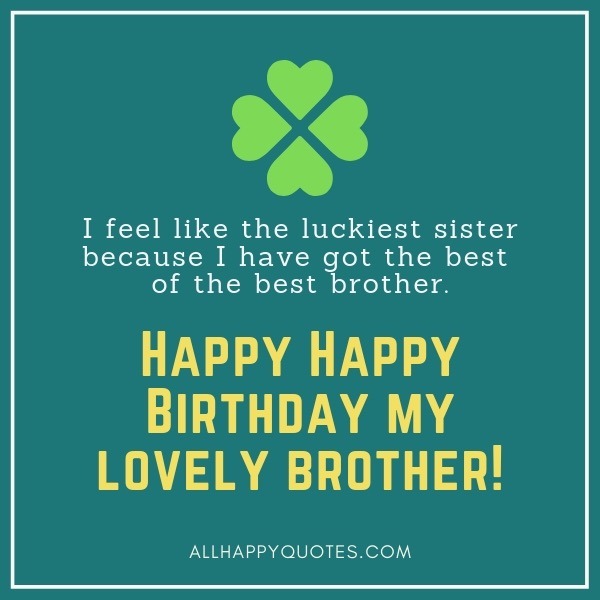 Birthday Wishes For Younger Brother From Sister