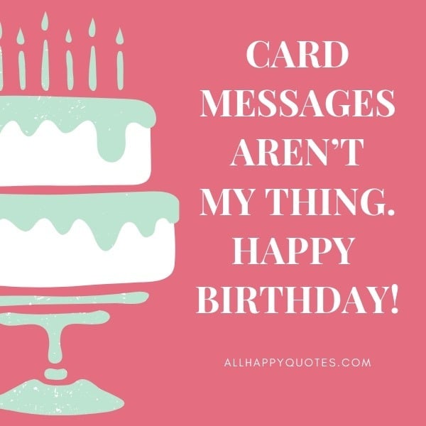 Happy Birthday Card Message