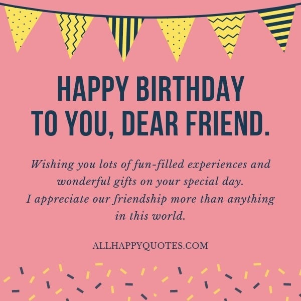Happy Birthday Message To A Dear Friend