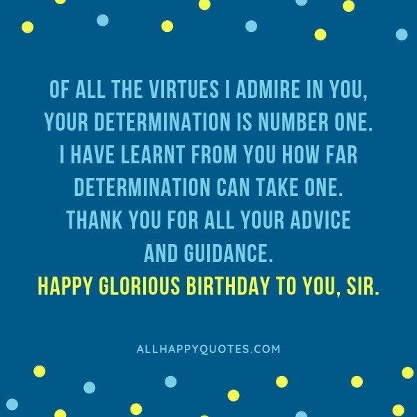 Happy Birthday Sir Message