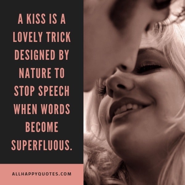 a kiss is a lovely trick