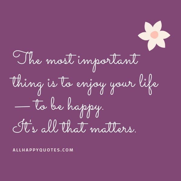 the most important thing