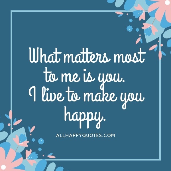 what matters most to me is you