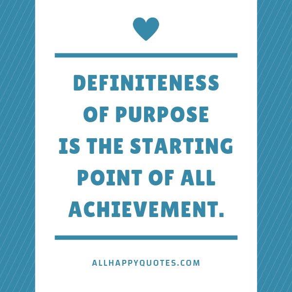 definiteness of purpose