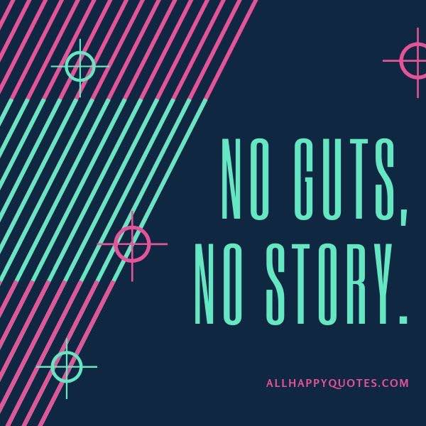no guts no story