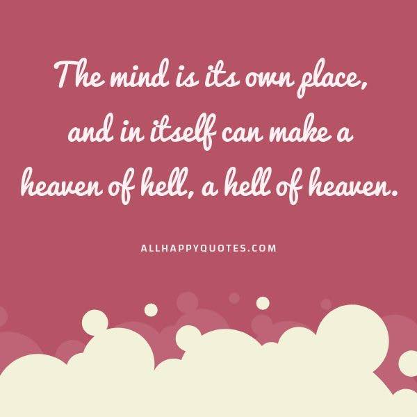 the mind is its own place