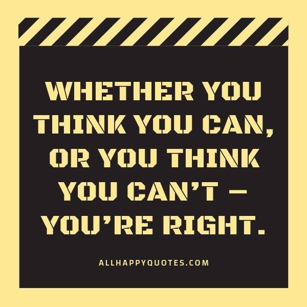 whether you think you can