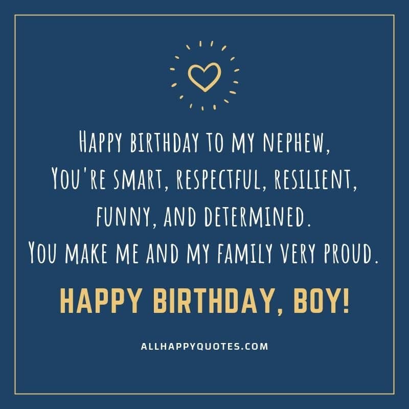 birthday wishes for nephew turning