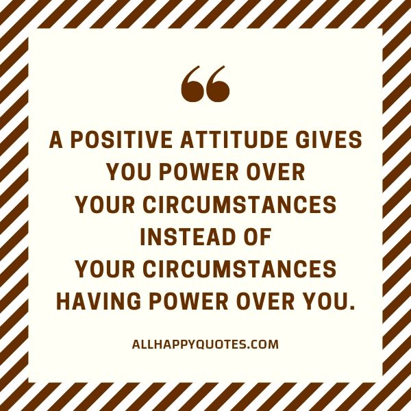 a positive attitude