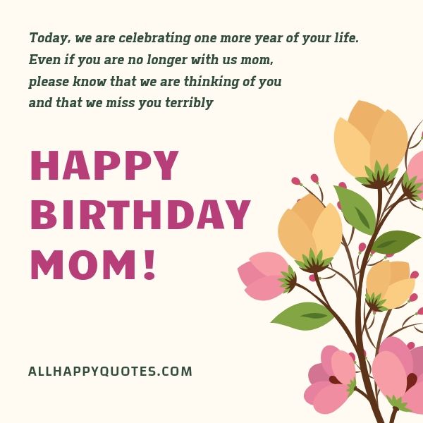 birthday wishes for mom in heaven