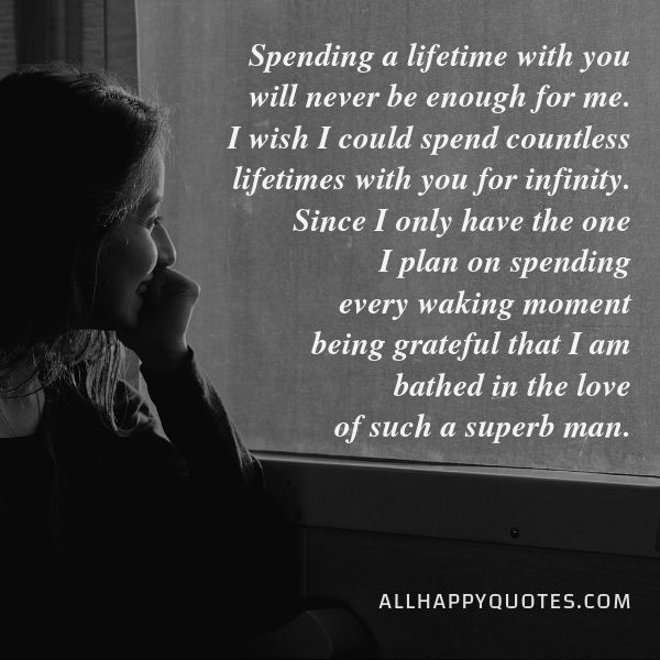 spending a lifetime with you