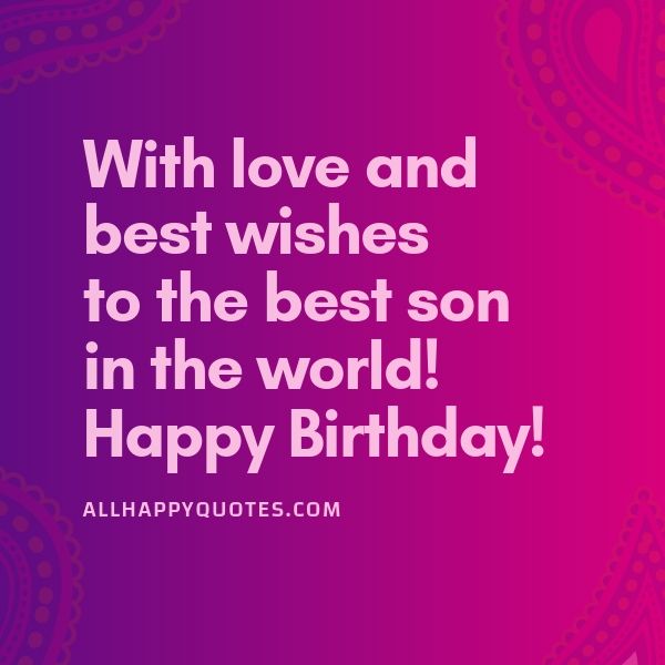 birthday wishes for son miles away