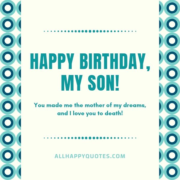 sample birthday wishes for son