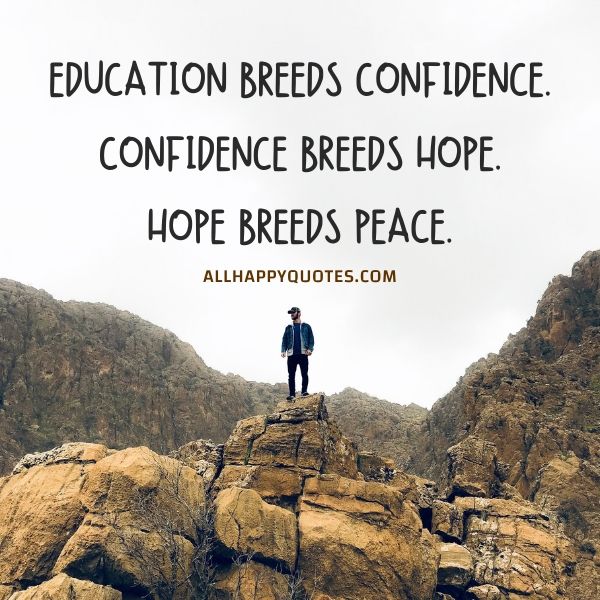 education breeds confidence