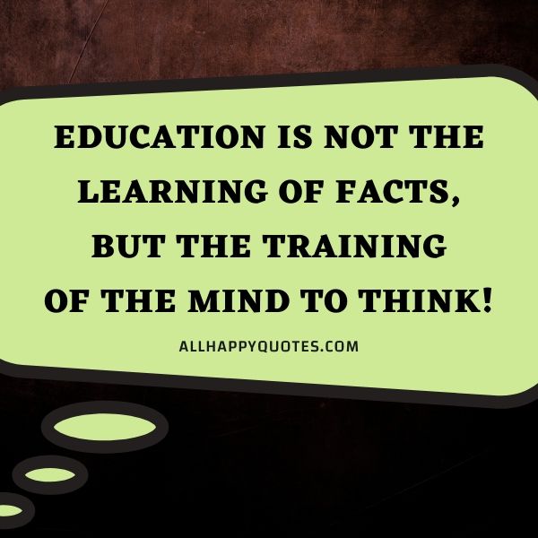 thought of the day about education