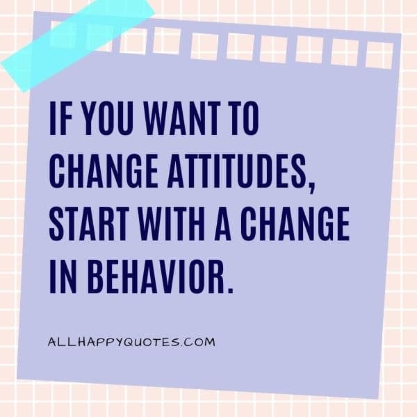change in behavior