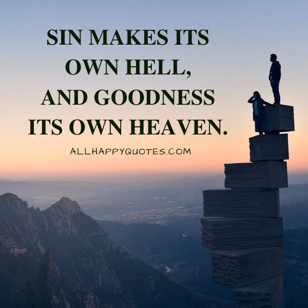 sin makes its own hell