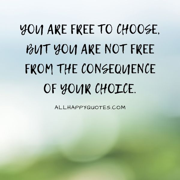 you are free to choose